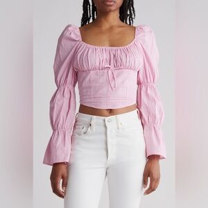 Freshman Pink and White Striped Top